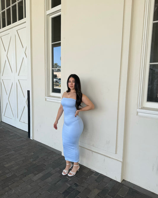 Tulip tube dress - Blue