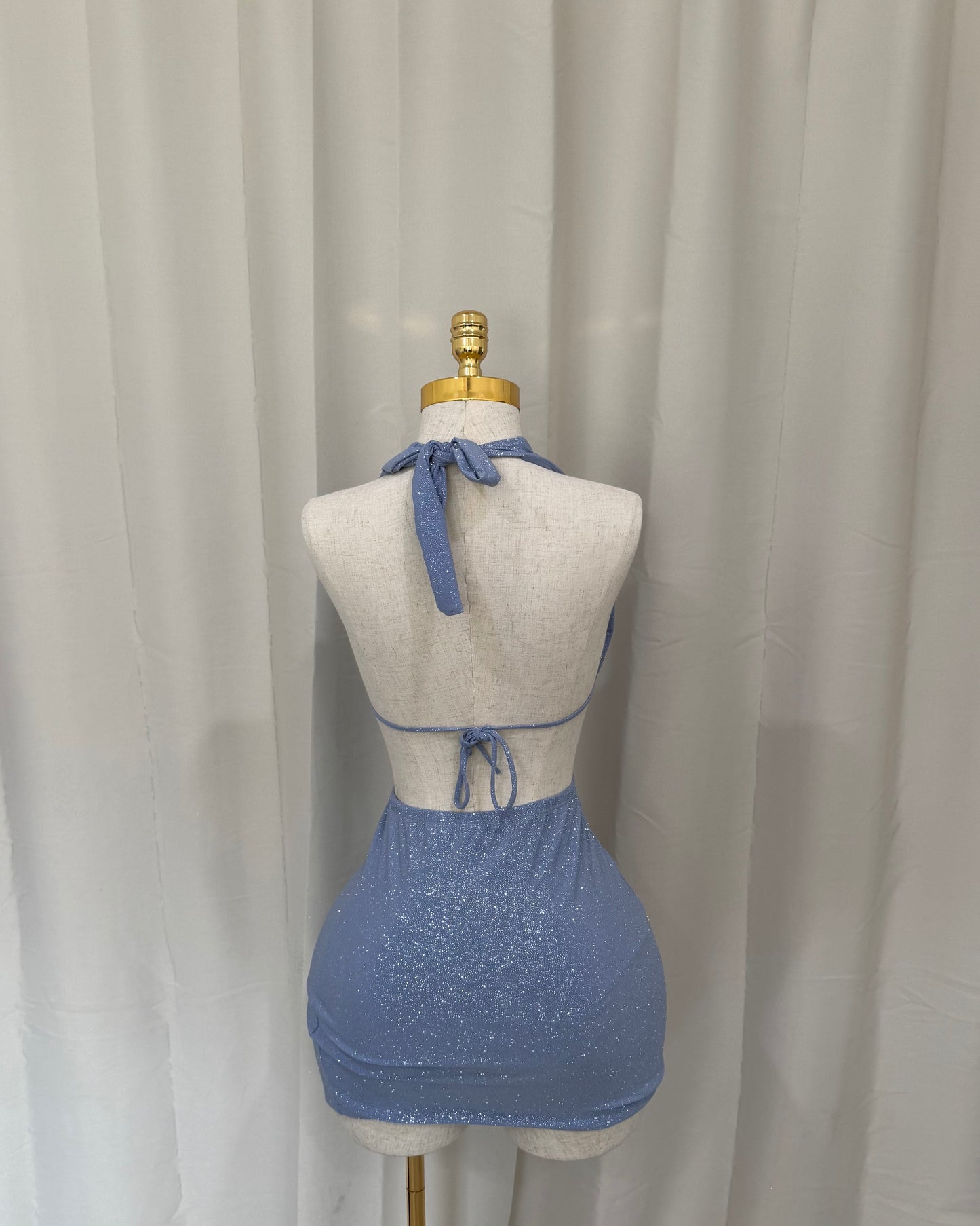 Cleo Glitter Set - Dusty Blue