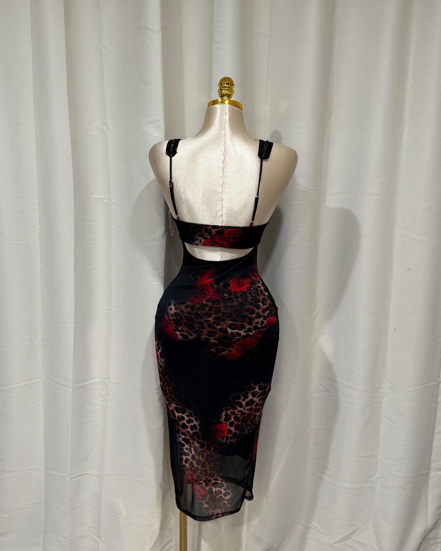 Cheetah Dress - Black