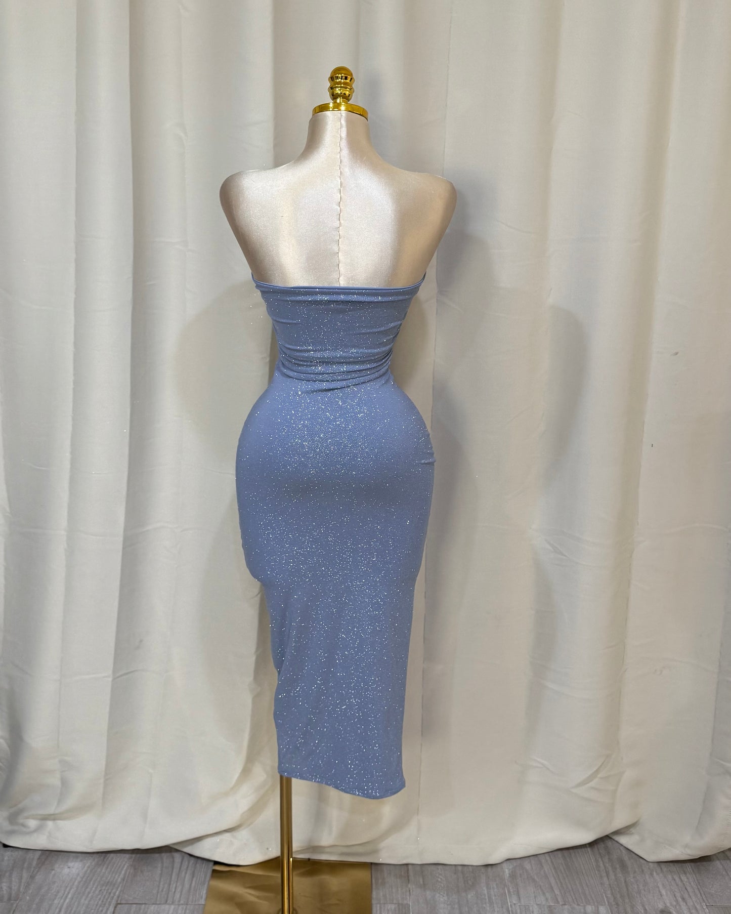 Elegancia Dress - Dusty Blue