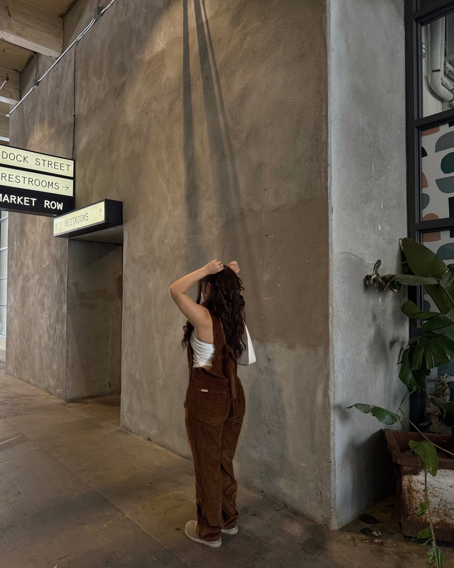 Teddy Corduroy Overalls - Brown