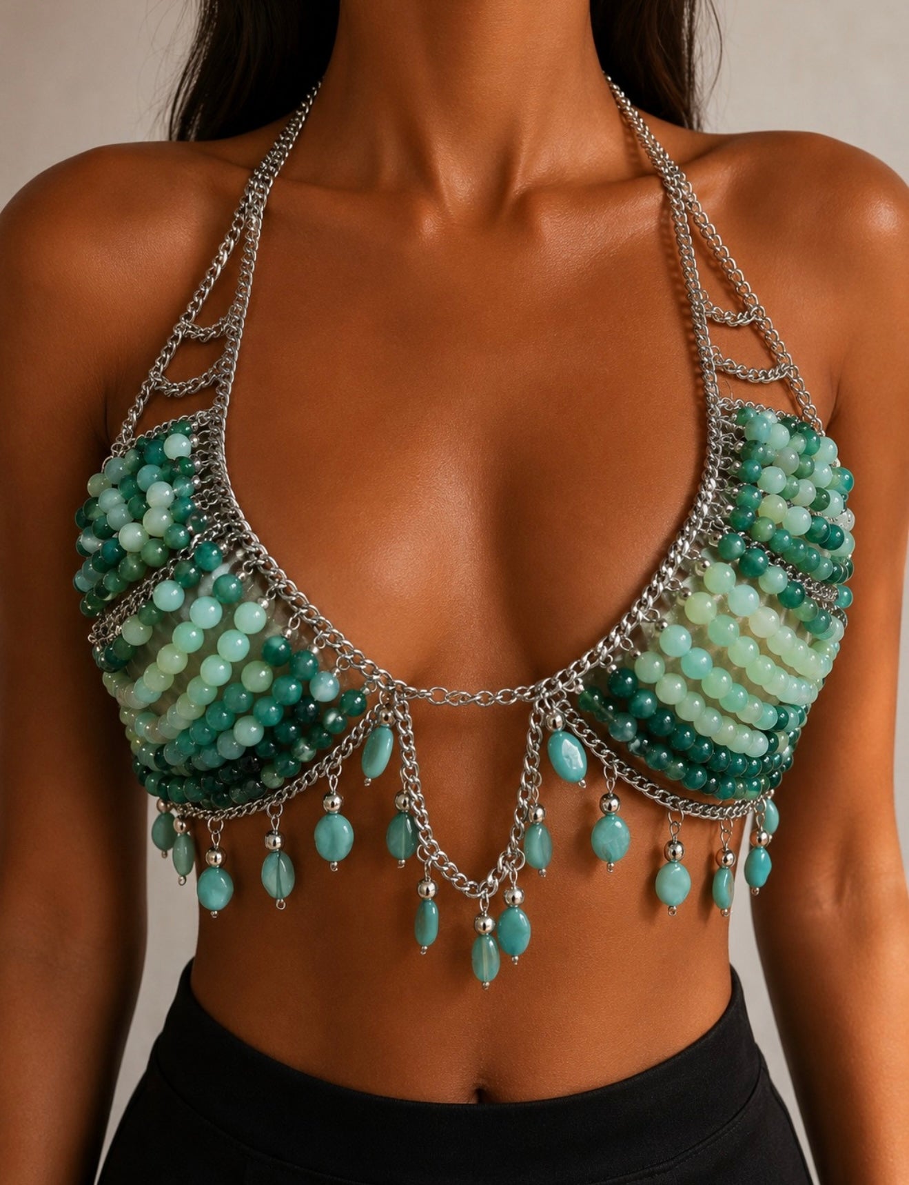 Jade Beaded Top