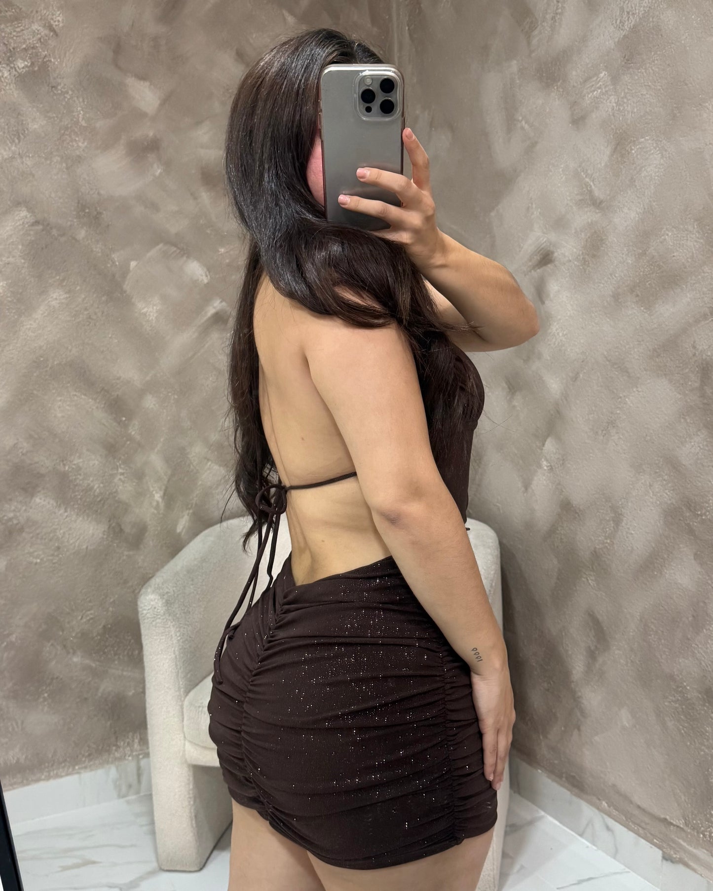 La Cherry Dress - Brown