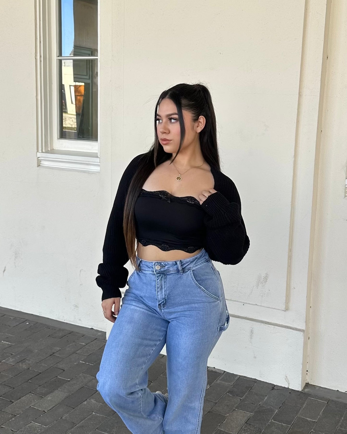 Cozy Knit Shrug - Black