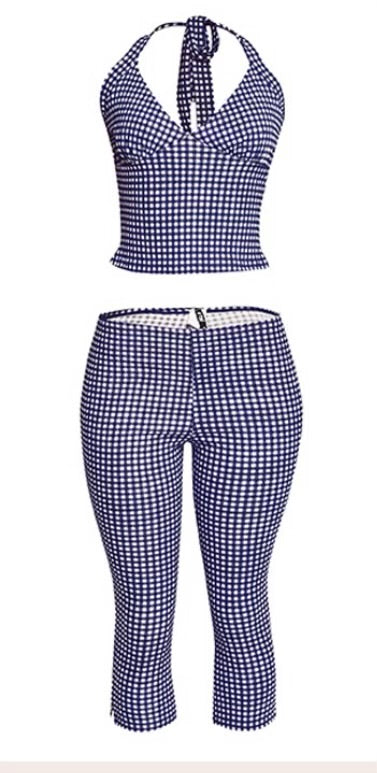 Picnic Capri Set - Navy