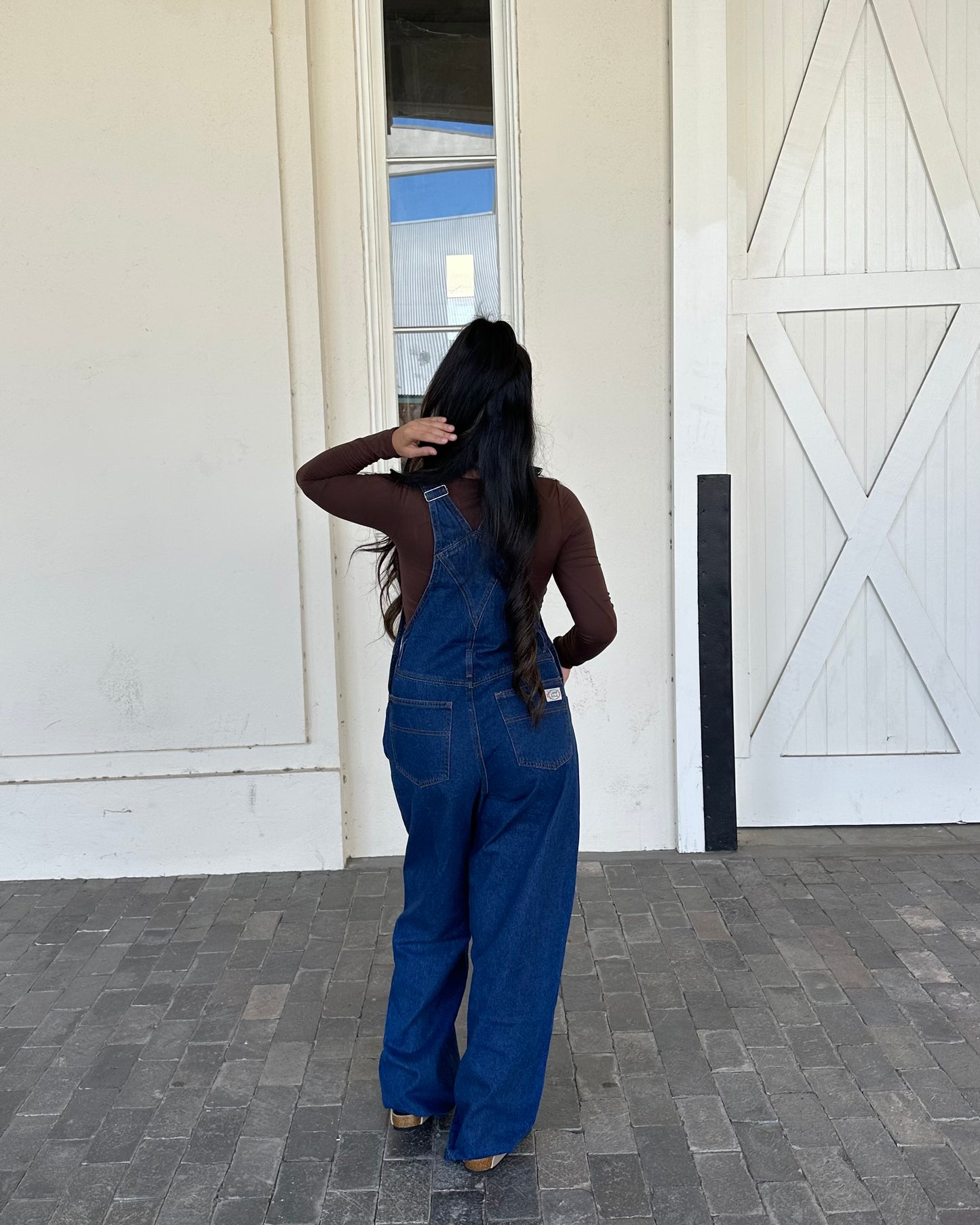Isabel 90s Straight Leg Overalls - Dark Denim