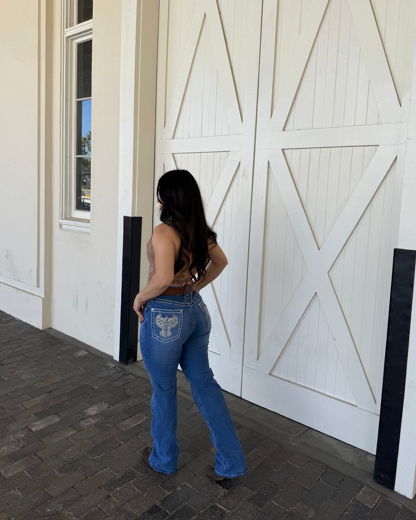Cowgirl Leather Corset - Light Brown