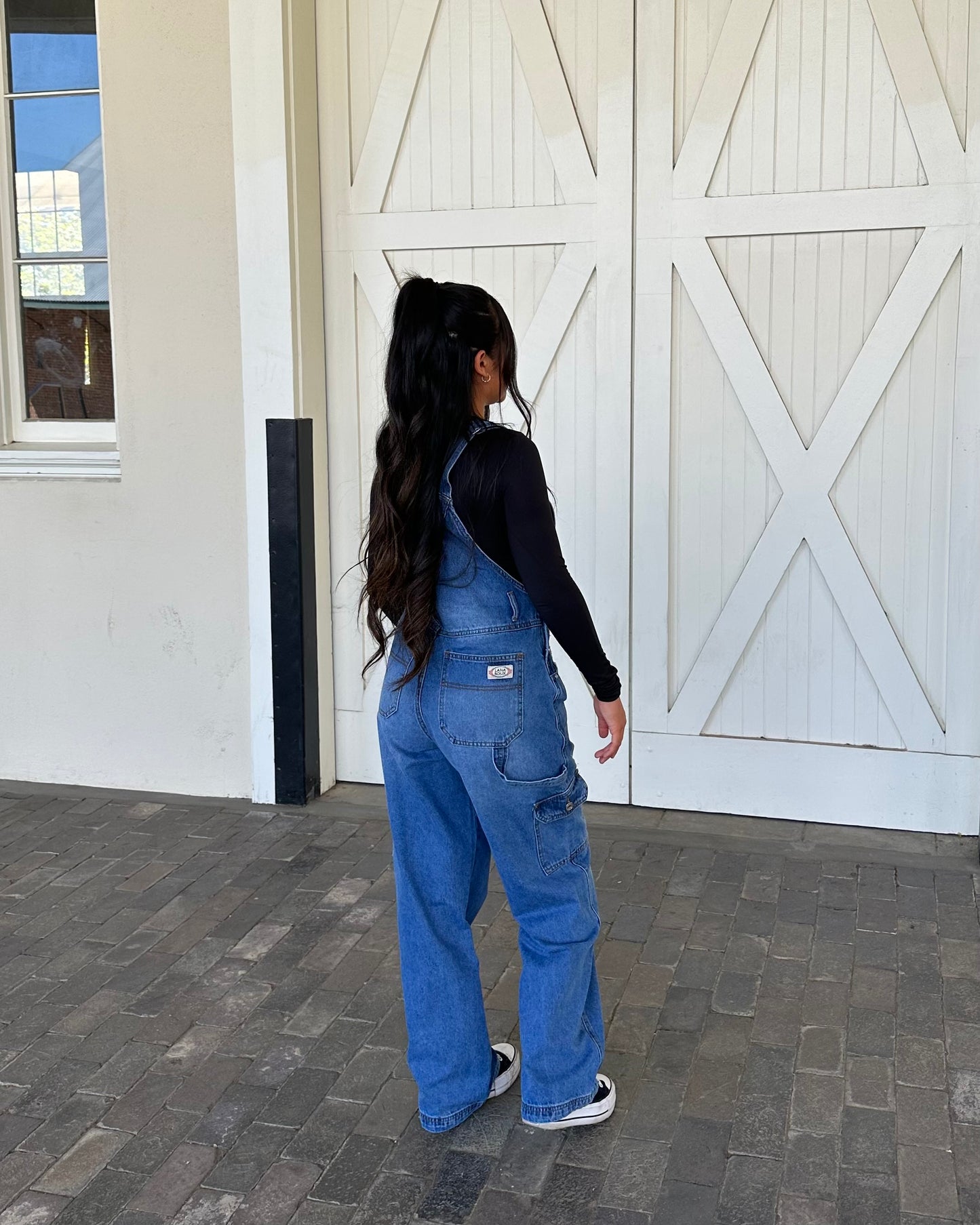 Cargo Overalls - Medium Wash