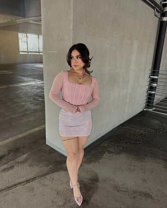 Brillarosa Mini Skirt - Pink