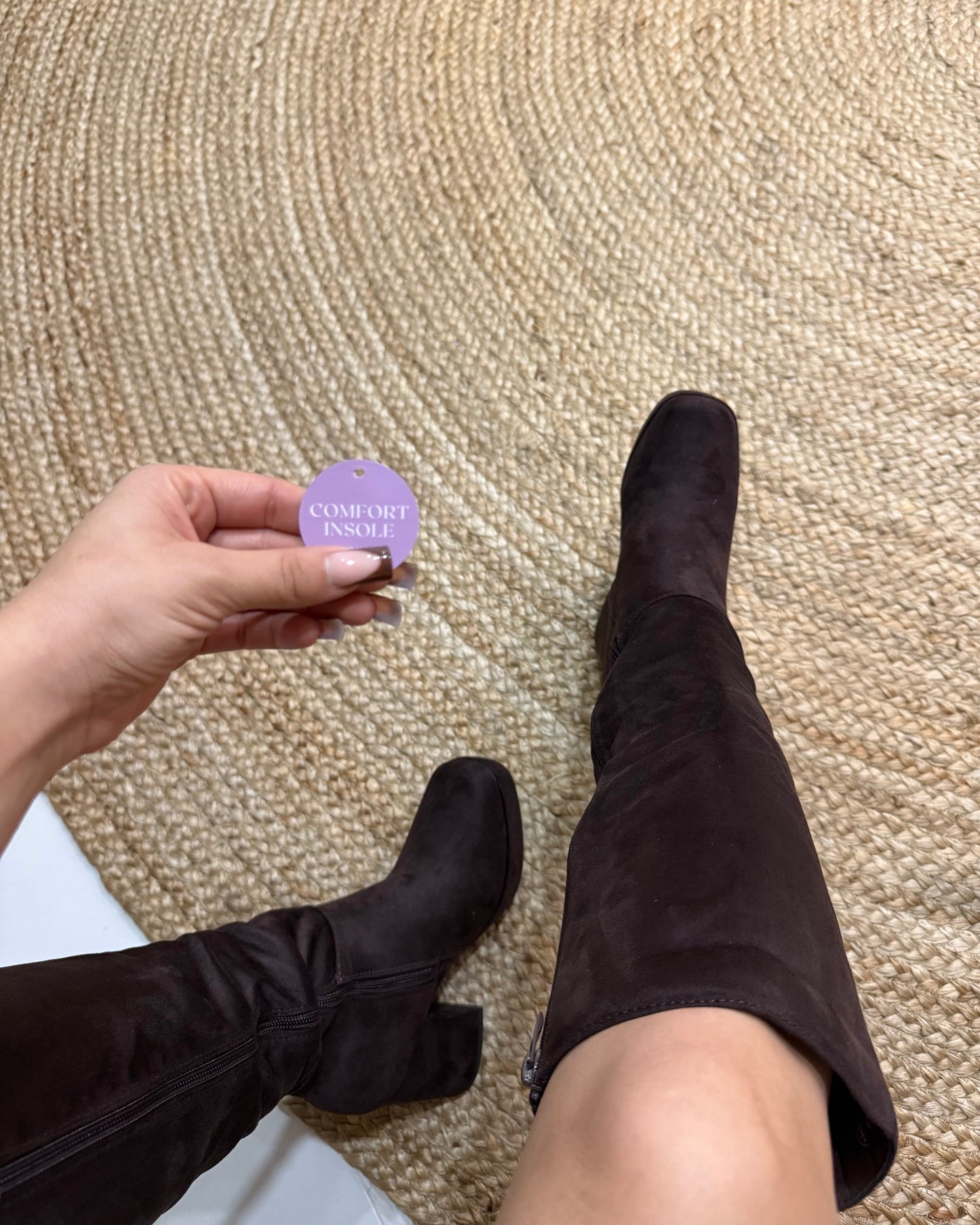 Clarita Suede Boots - Brown