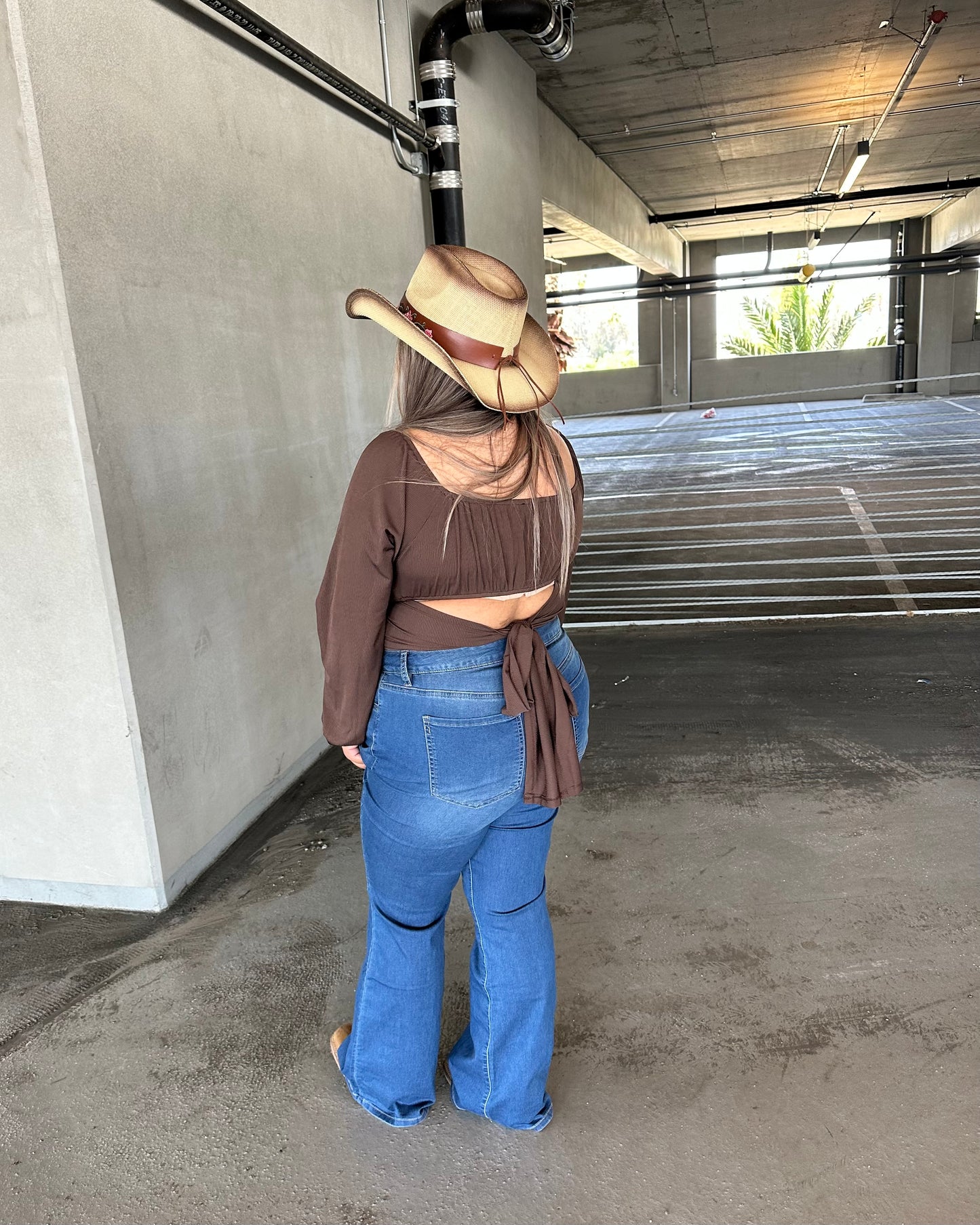 Selina Top - Brown