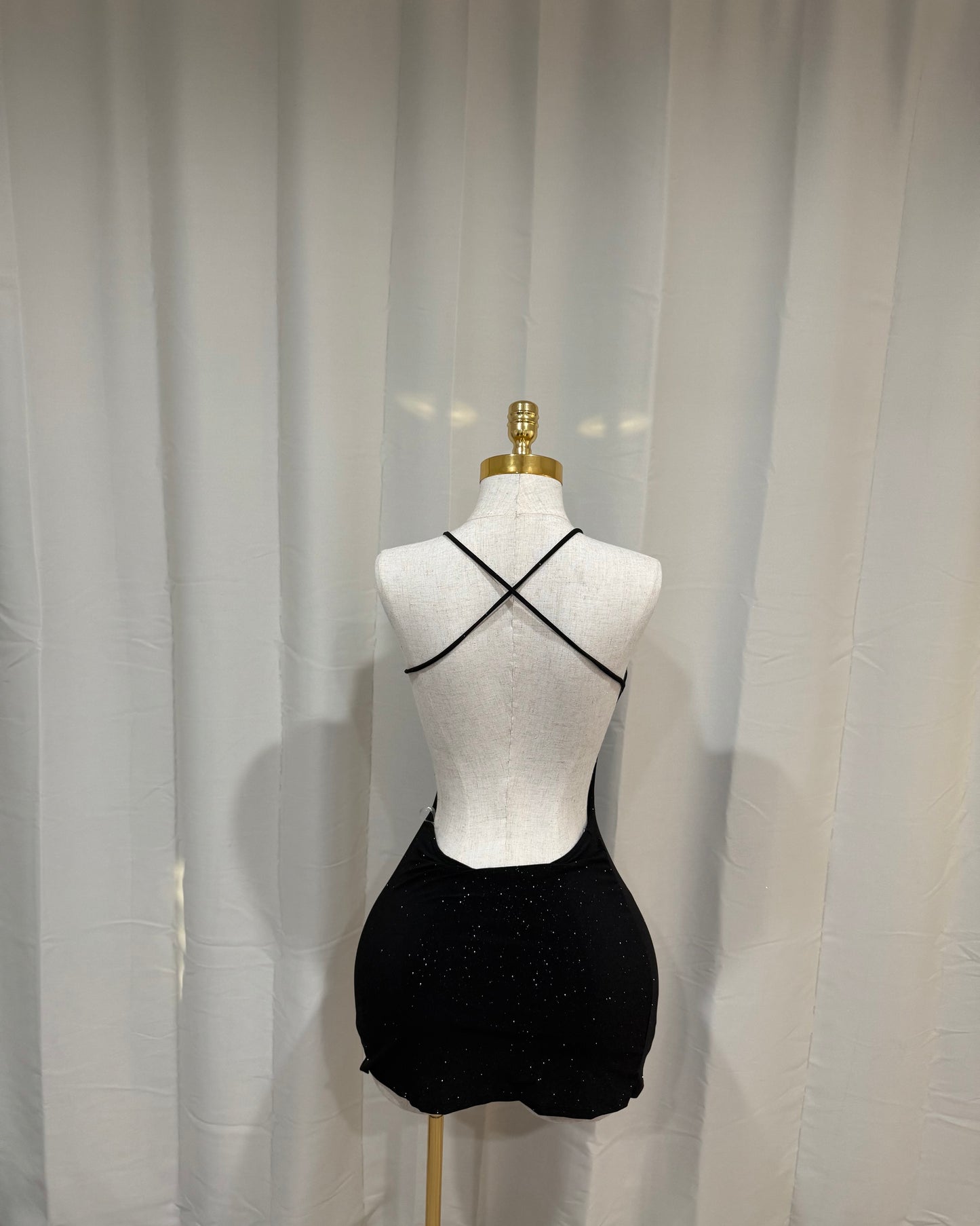 Brillo Romper Dress - Black