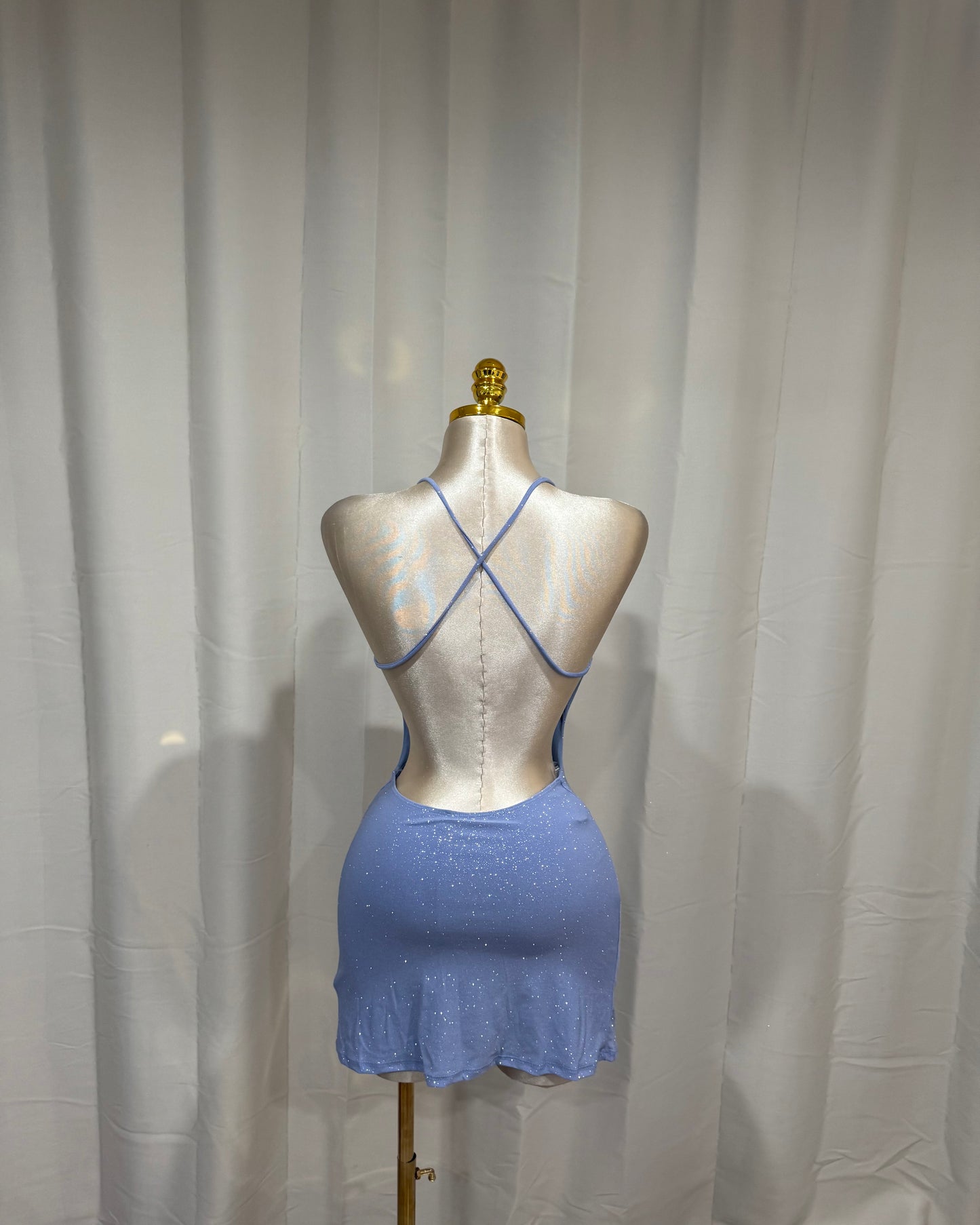 Brillo Romper Dress - Dusty Blue