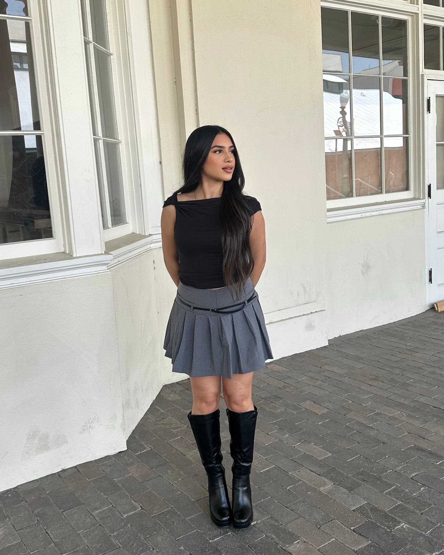 Pumpkin Patch Skirt - Charcoal