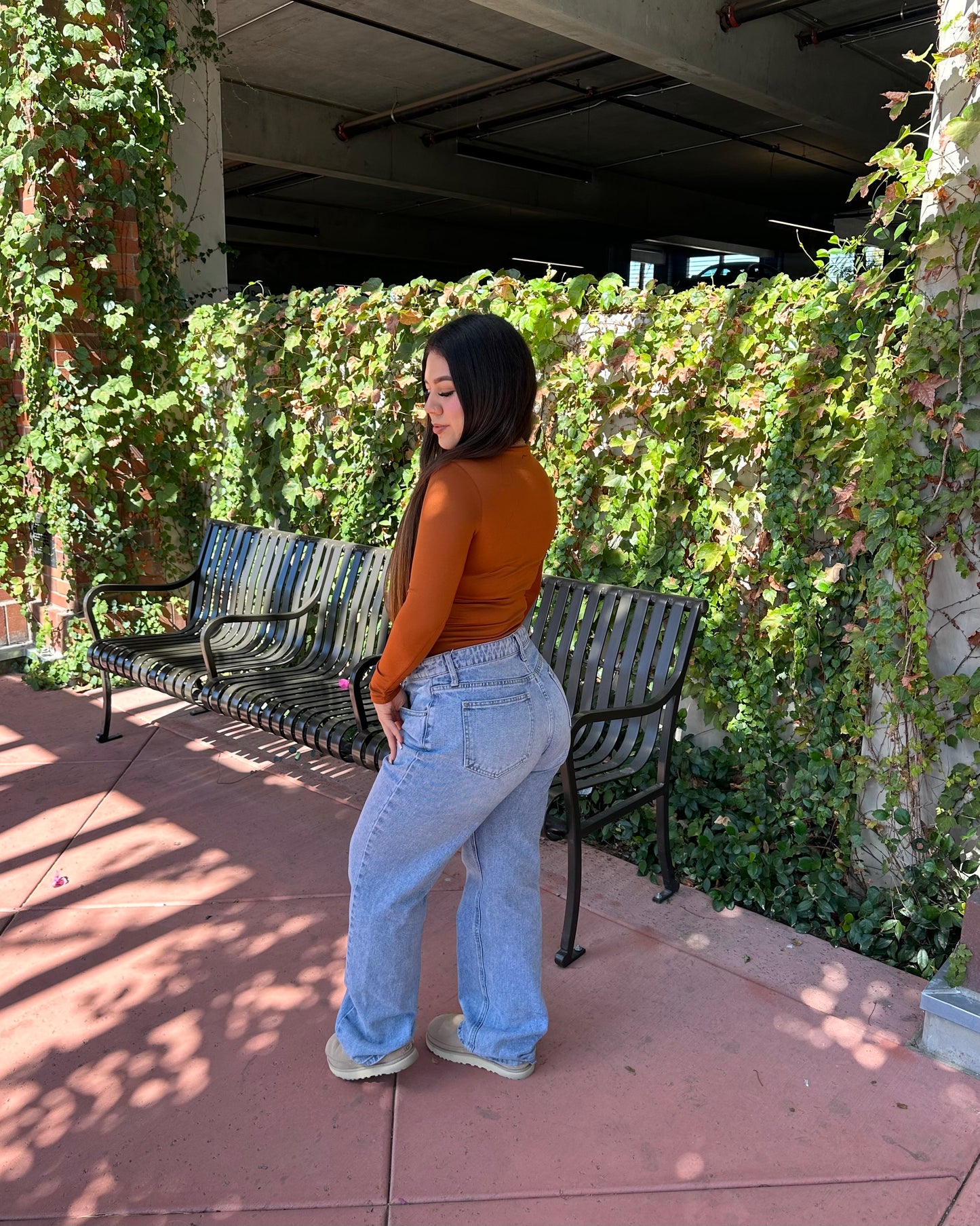 Double layered longlseeve - Burnt Orange