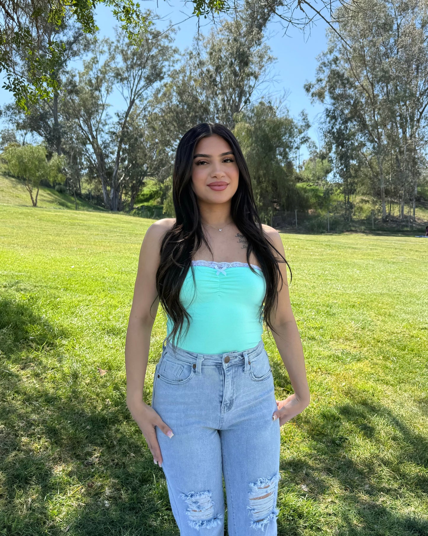Bella Tube Top - Mint - Double Layered