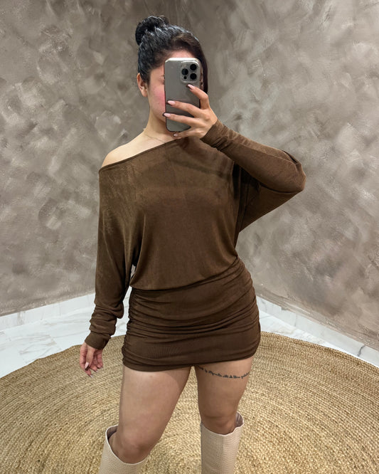 Gianna Dress - Brown