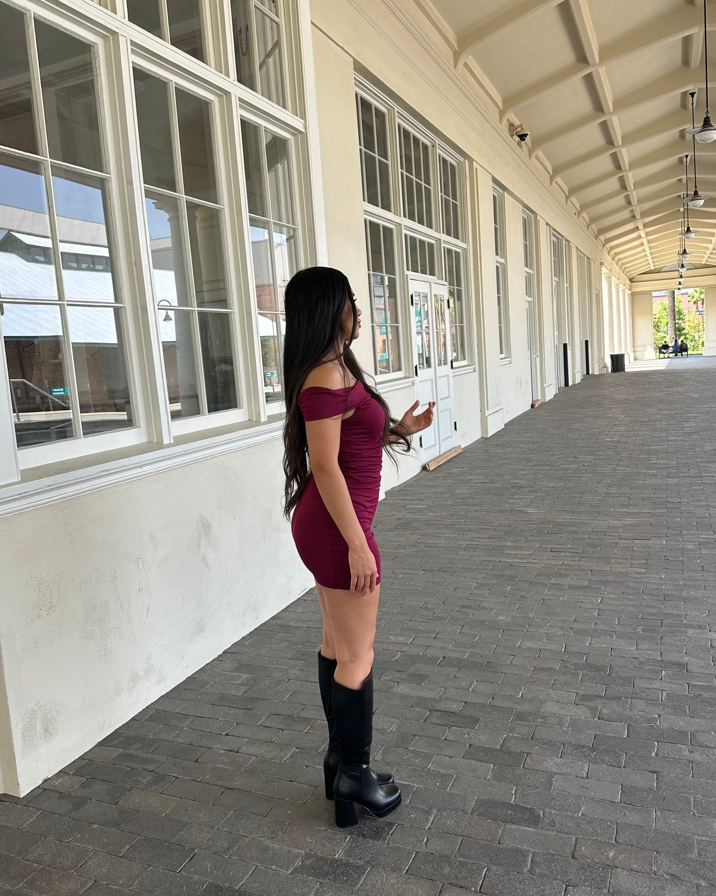 Alexa Mini Skirt - Burgundy