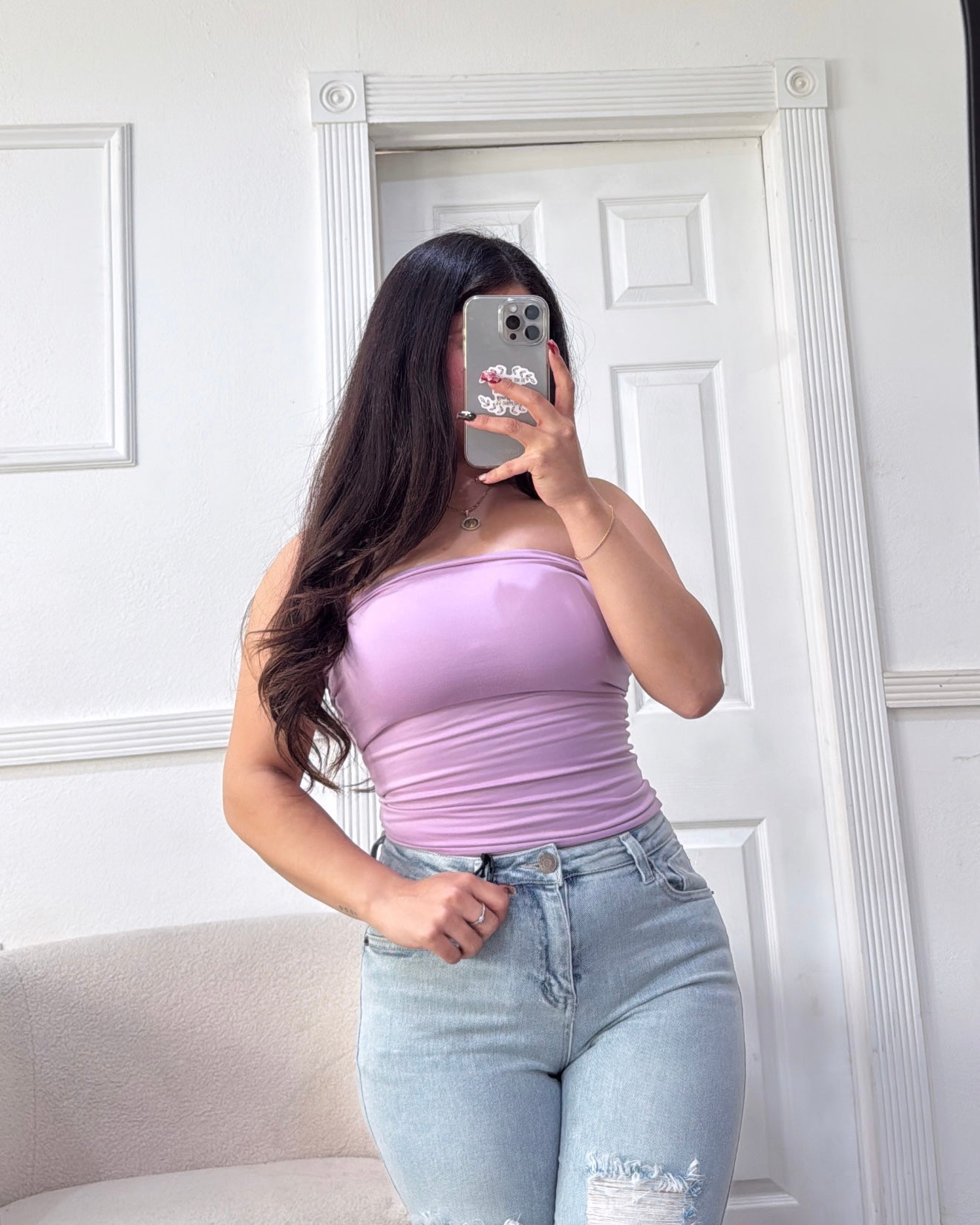 Ella Tube Top - Lavender - Double Layered