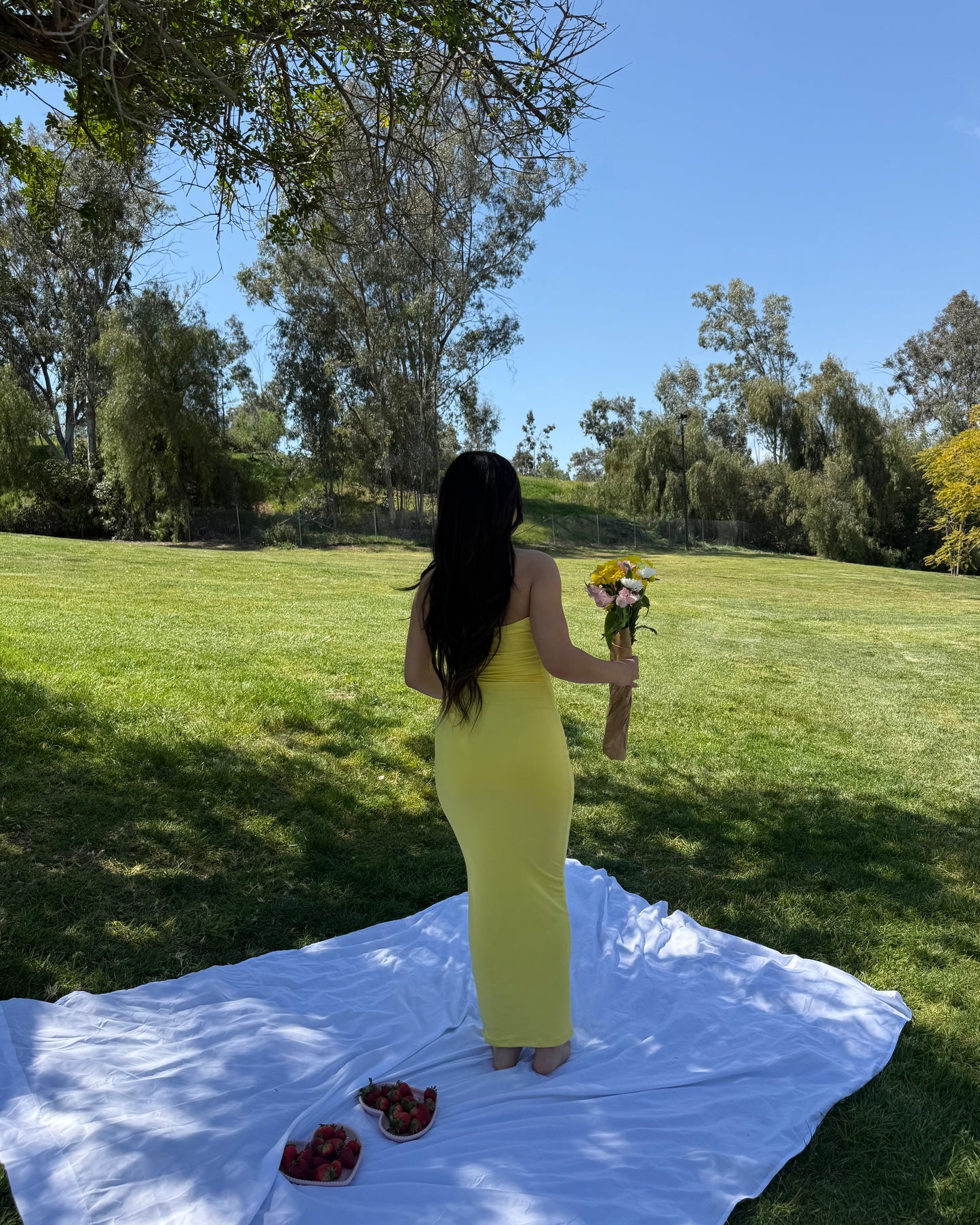 Tulip tube dress - Yellow