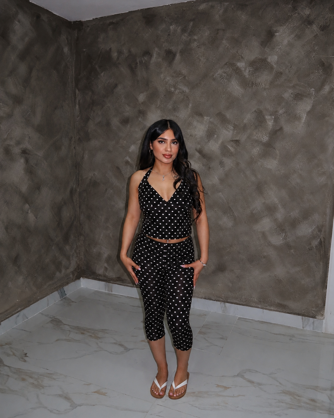 Tropic Chic Polka Set - Black