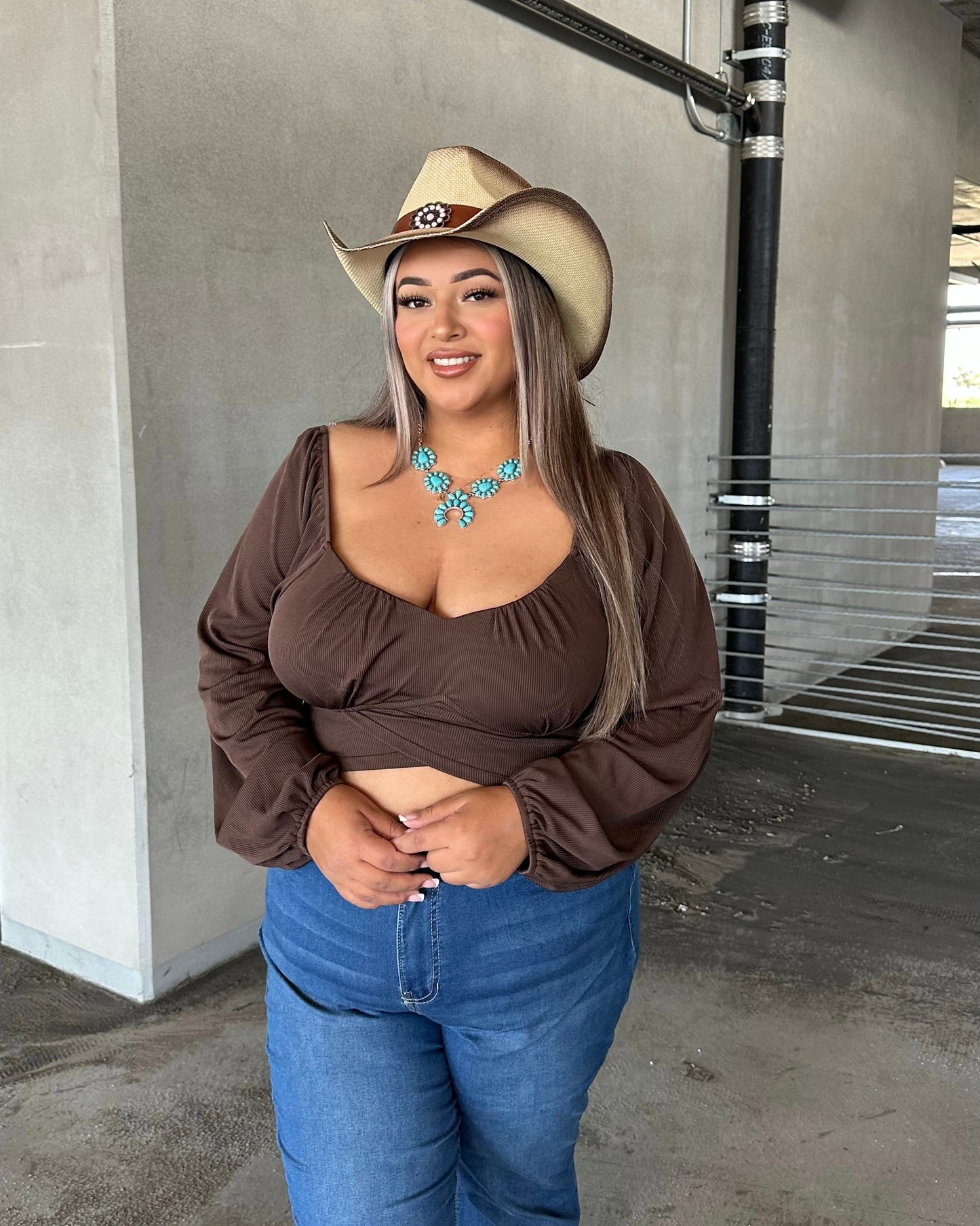 Selina Top - Brown