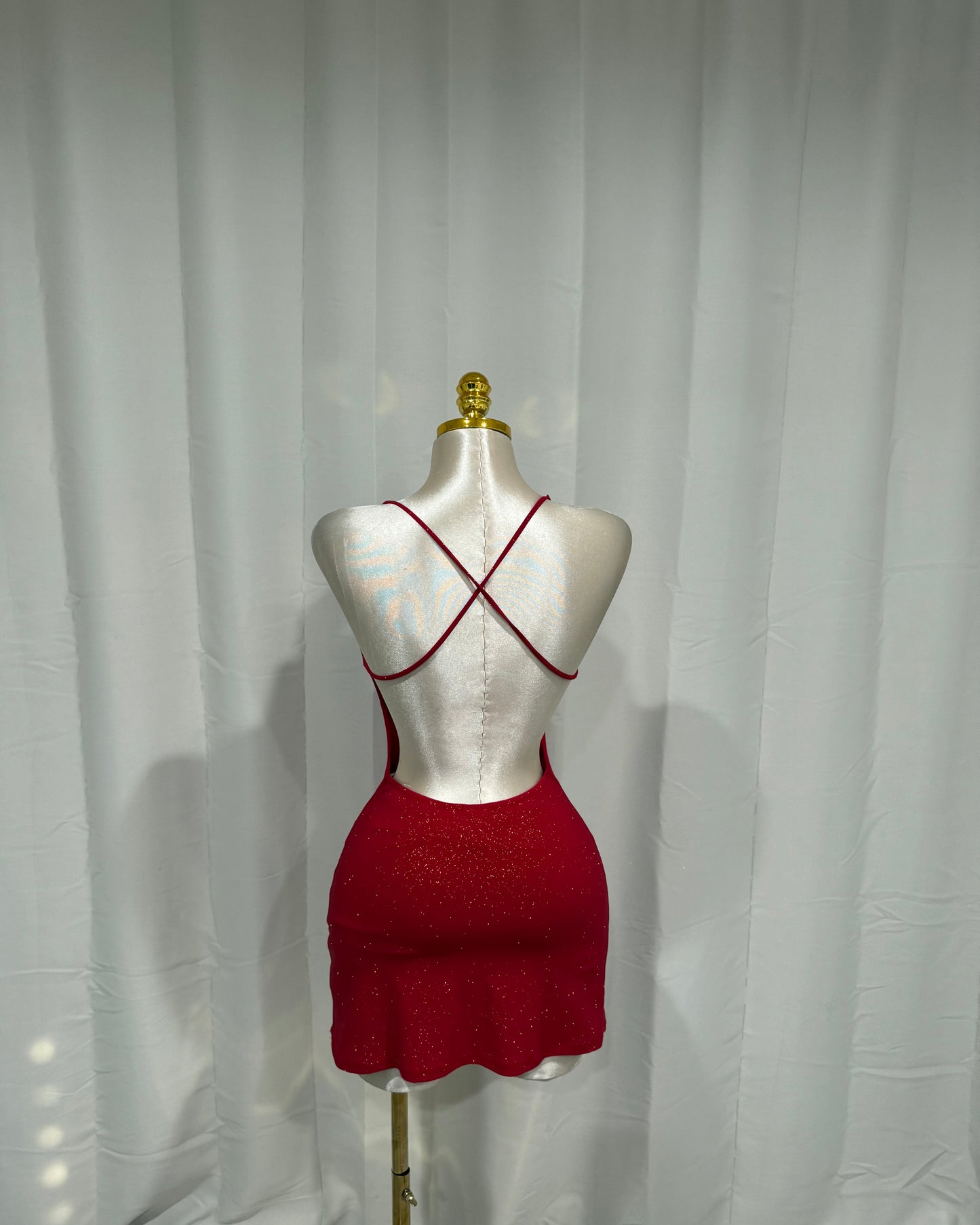 Brillo Romper Dress - Red