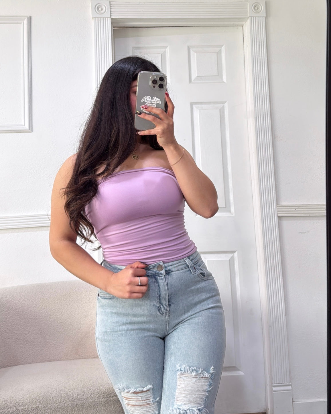 Ella Tube Top - Lavender - Double Layered