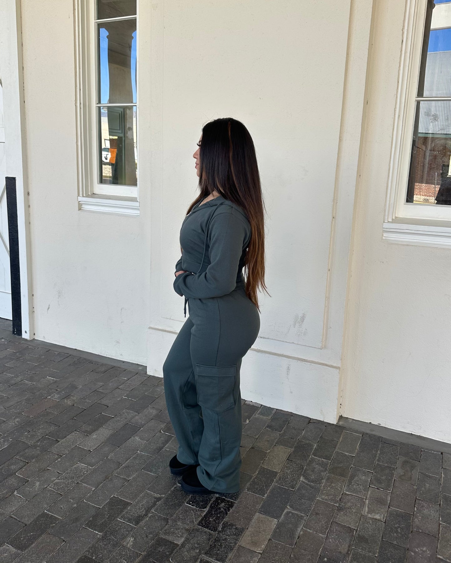 Ready for Winter Cropped Jacket - Green