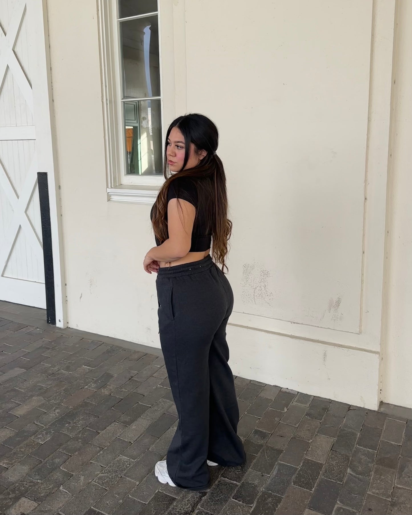 Straight Leg Pants - Charcoal