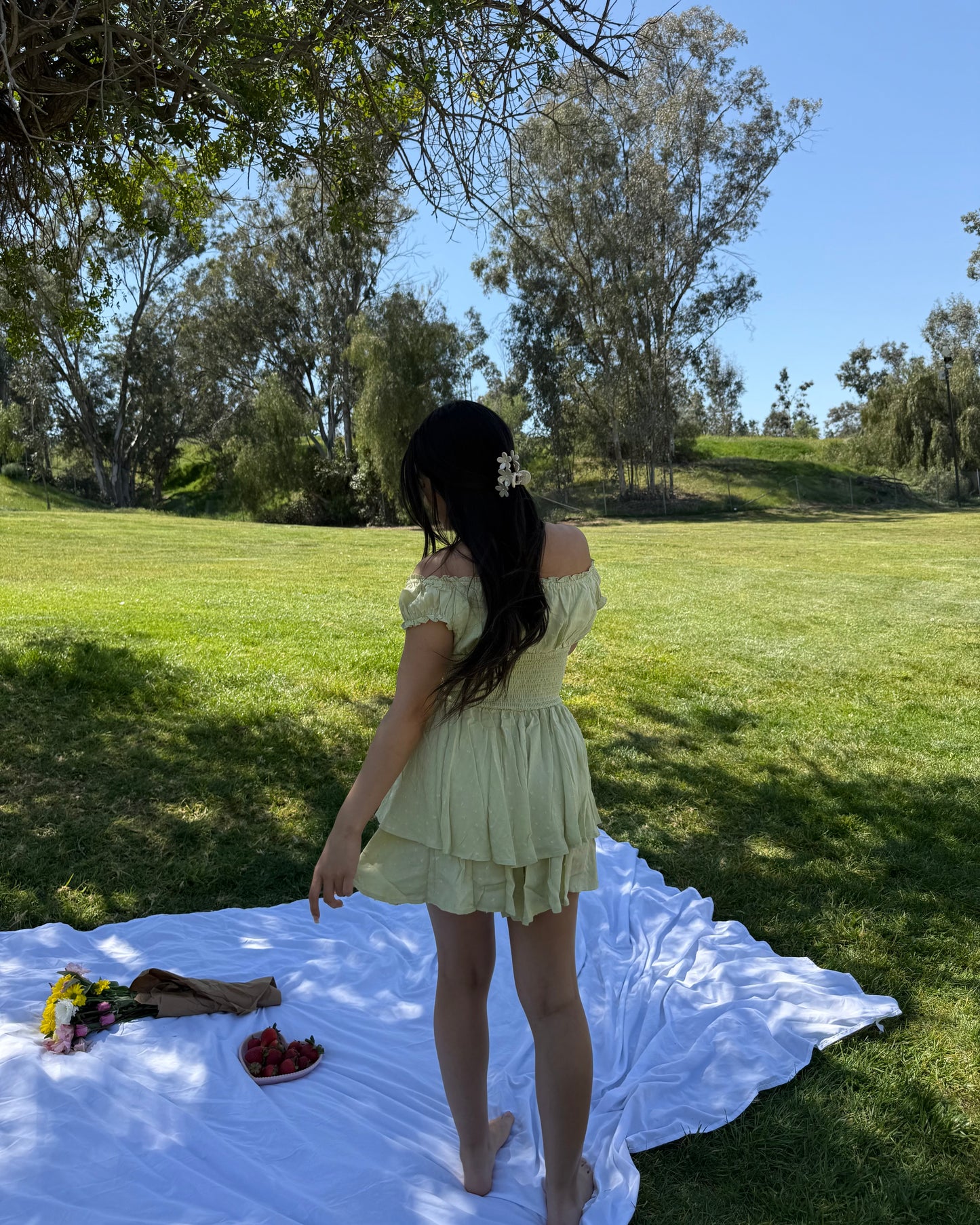 Spring Romper - Light Sage