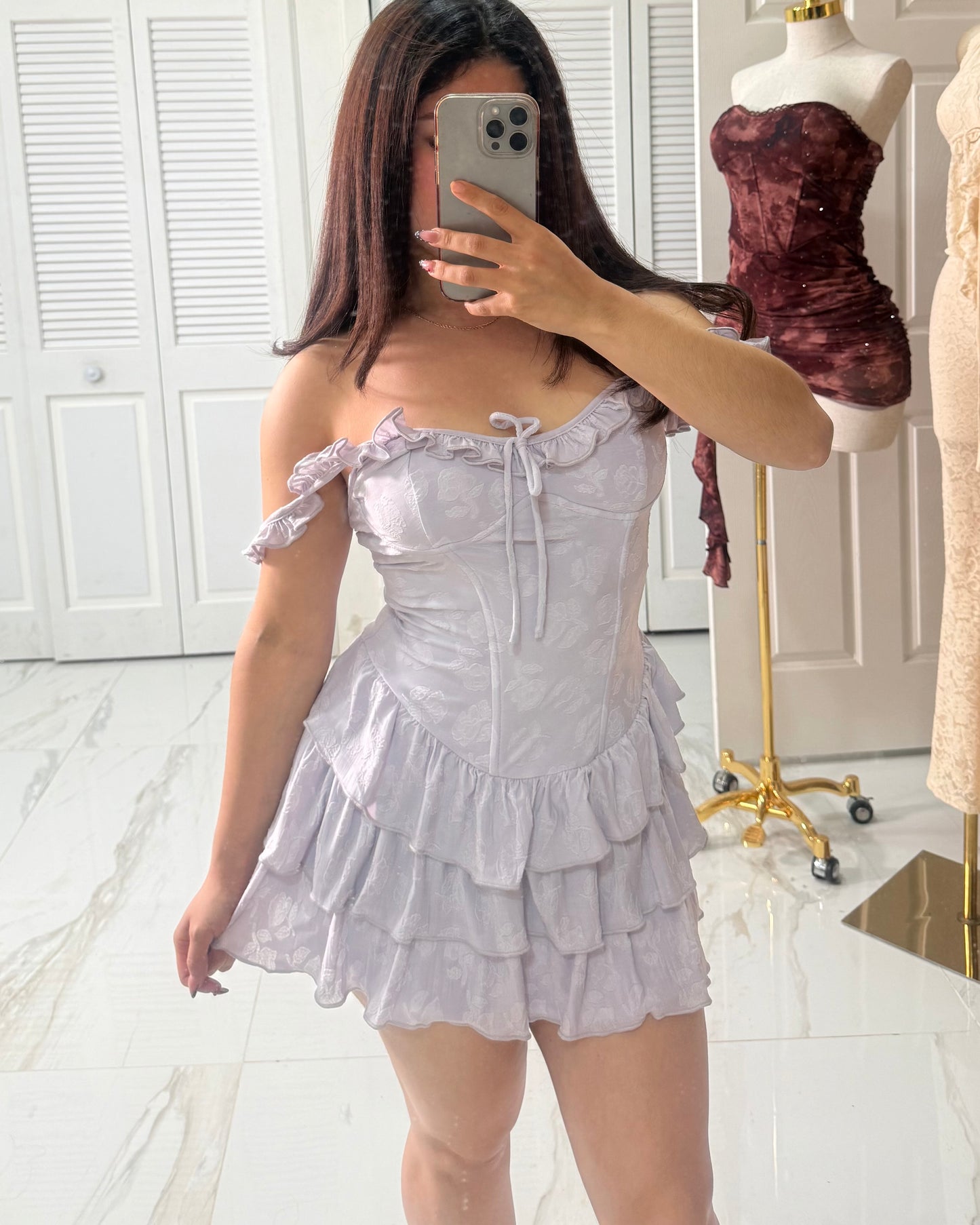 Lavender corset dress