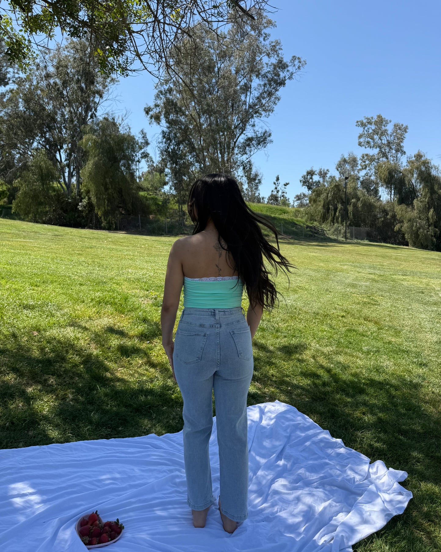 Bella Tube Top - Mint - Double Layered