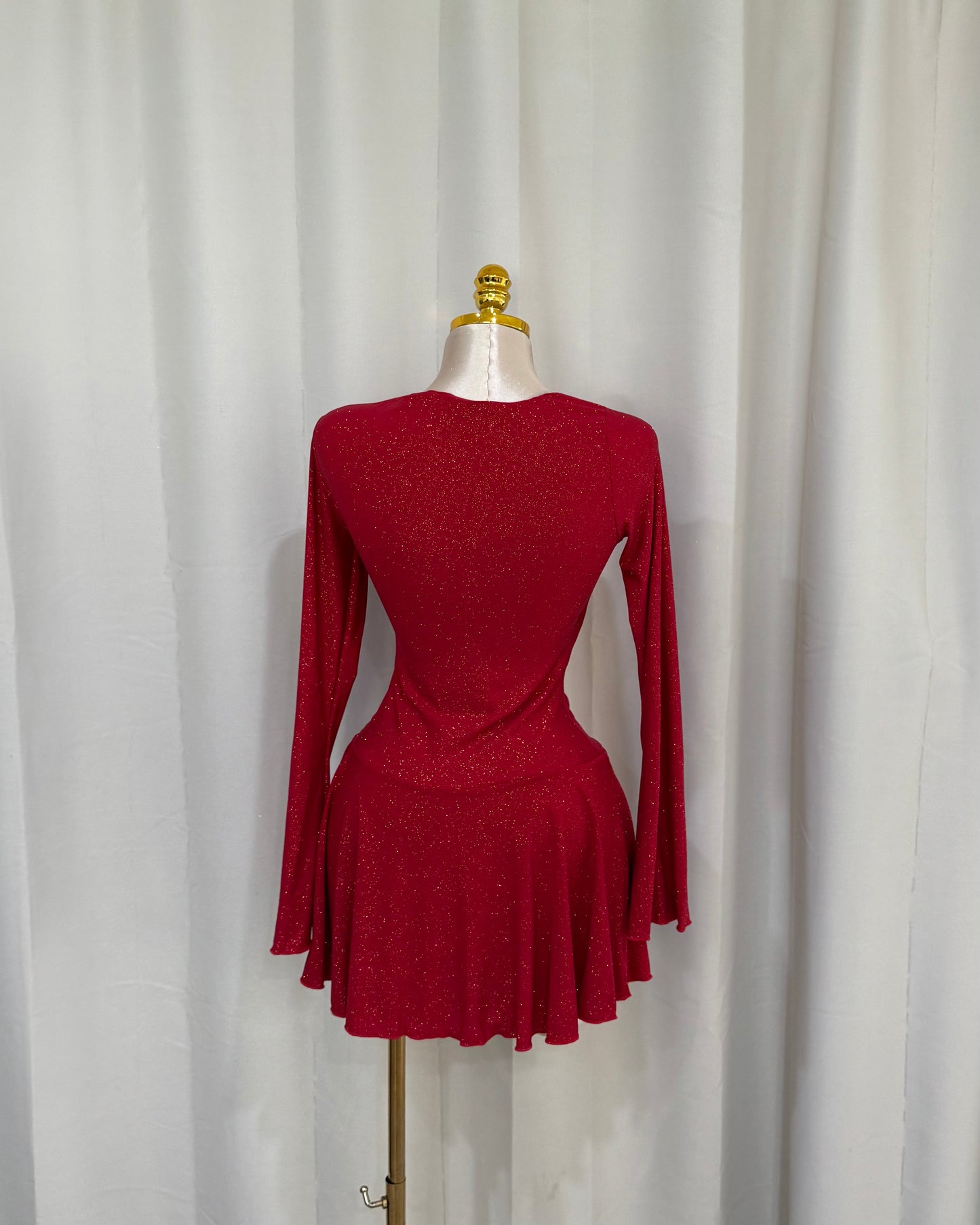 Luna Longsleeve dress - red