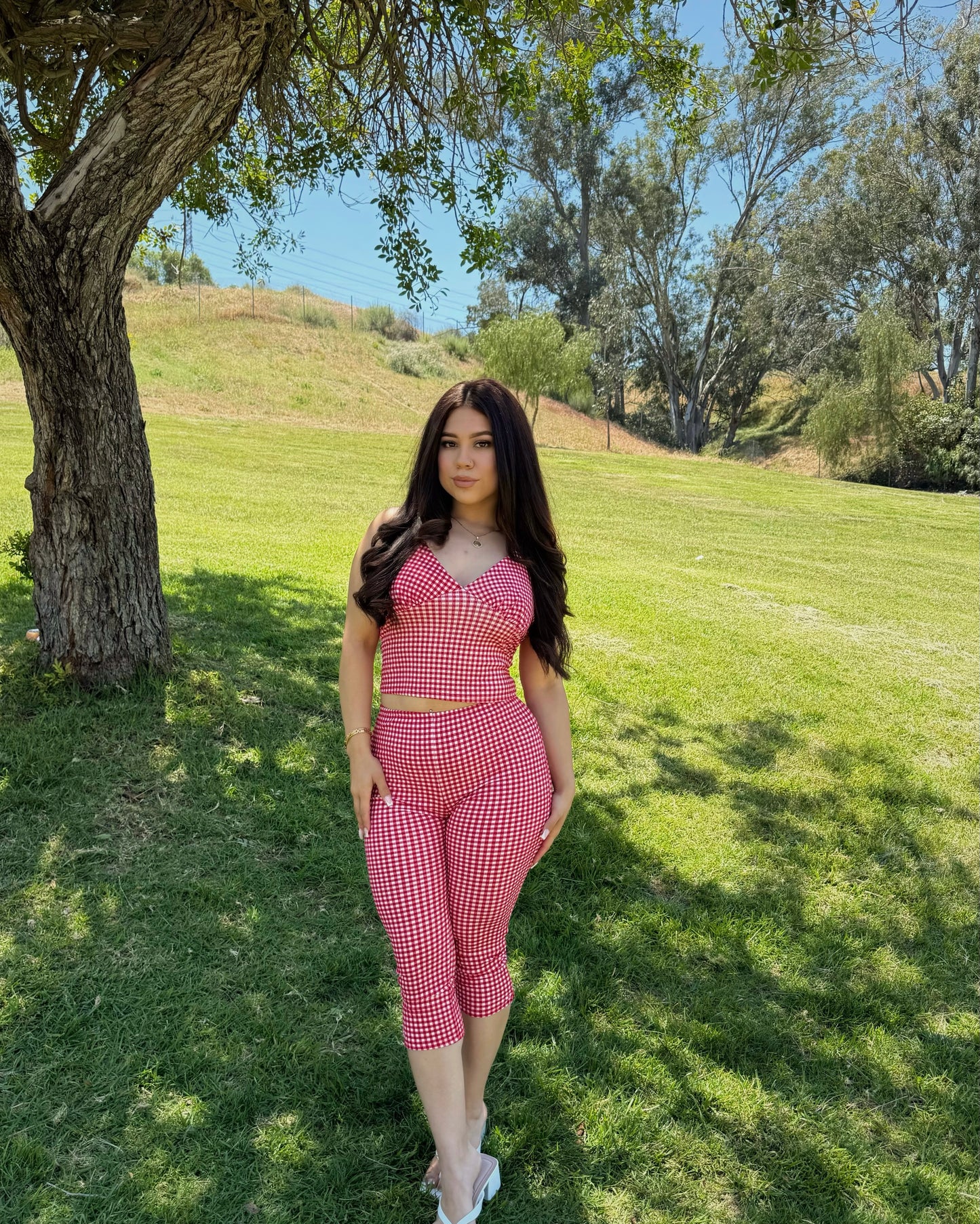 Picnic Capri Set - Red