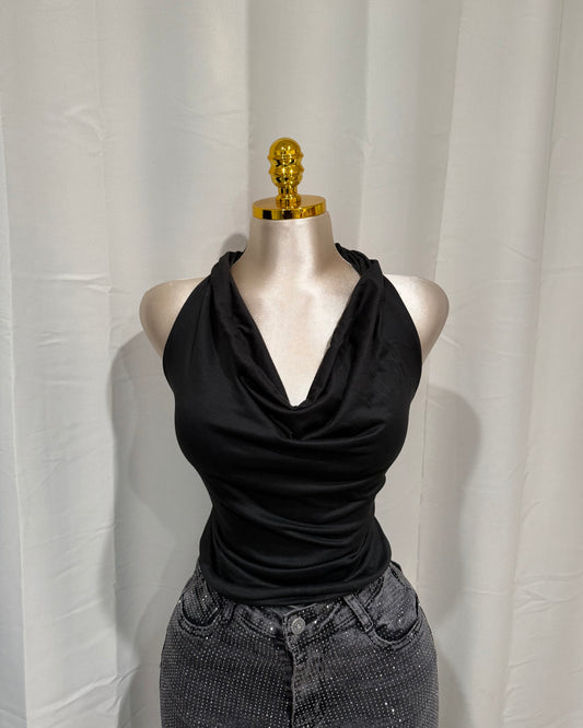 Britt Halter Top - Black