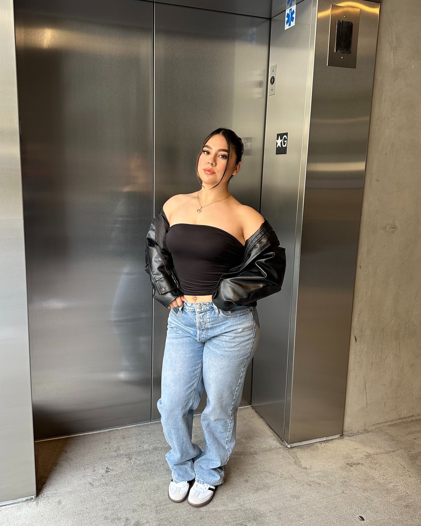 Ella Tube Top w/ headband - Black - Double Layered