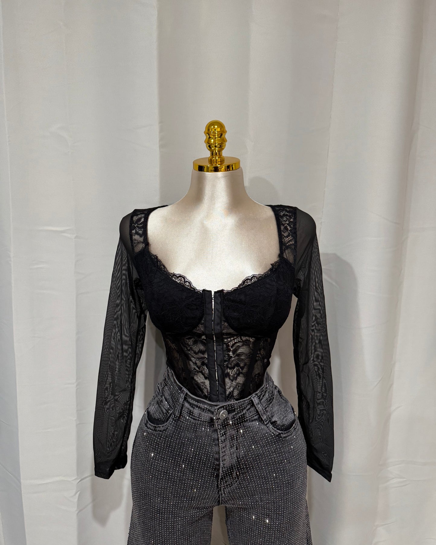Lace Corset - Black
