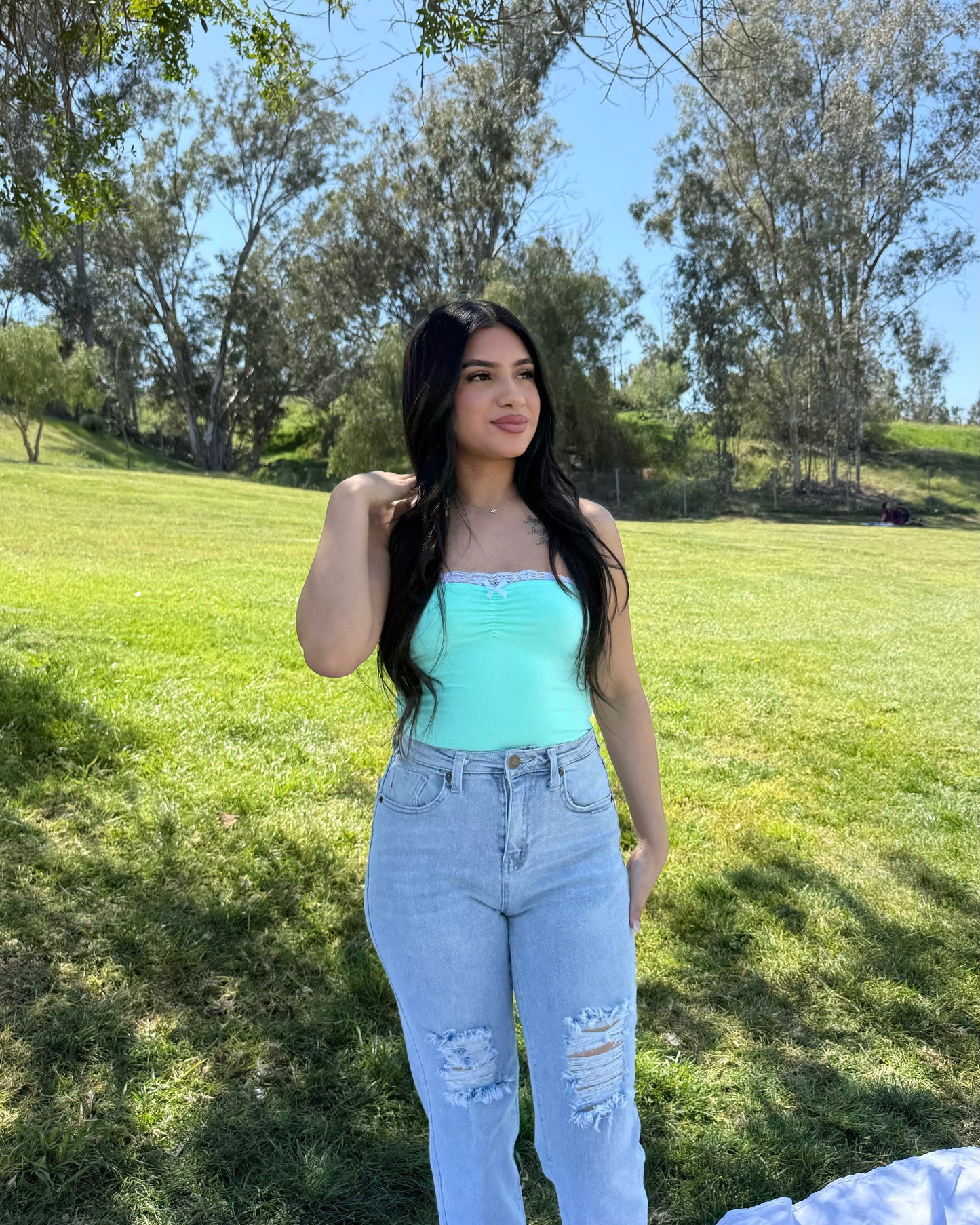 Bella Tube Top - Mint - Double Layered