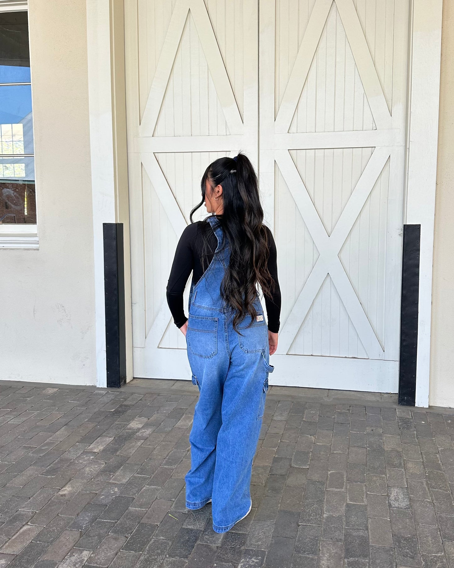 Cargo Overalls - Medium Wash
