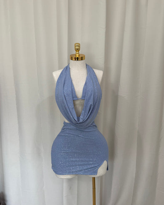 Cleo Glitter Set - Dusty Blue