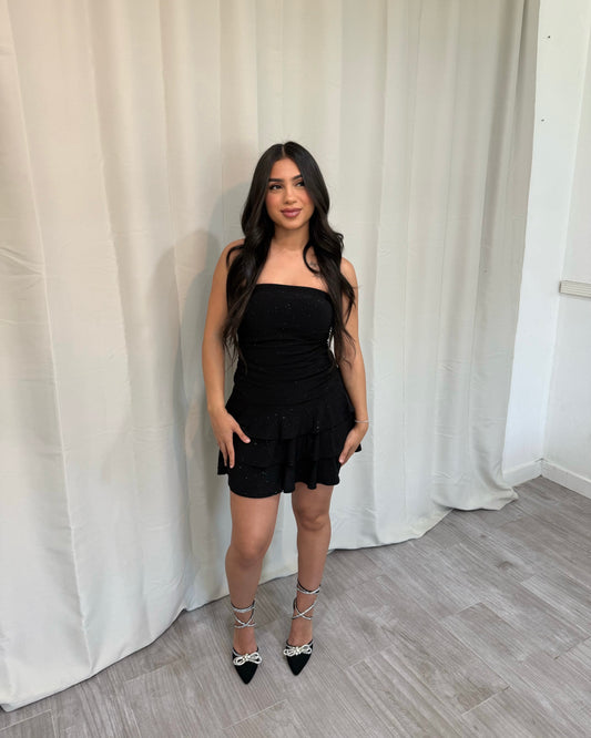 Glitter Birthday Dress - Black