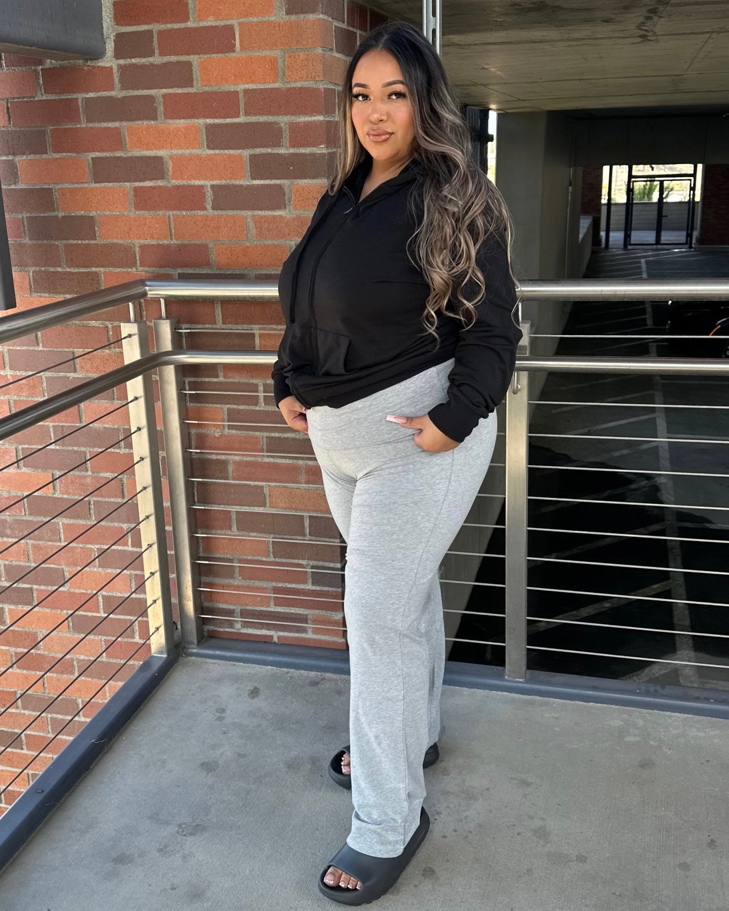 Flare pants - Heather Grey