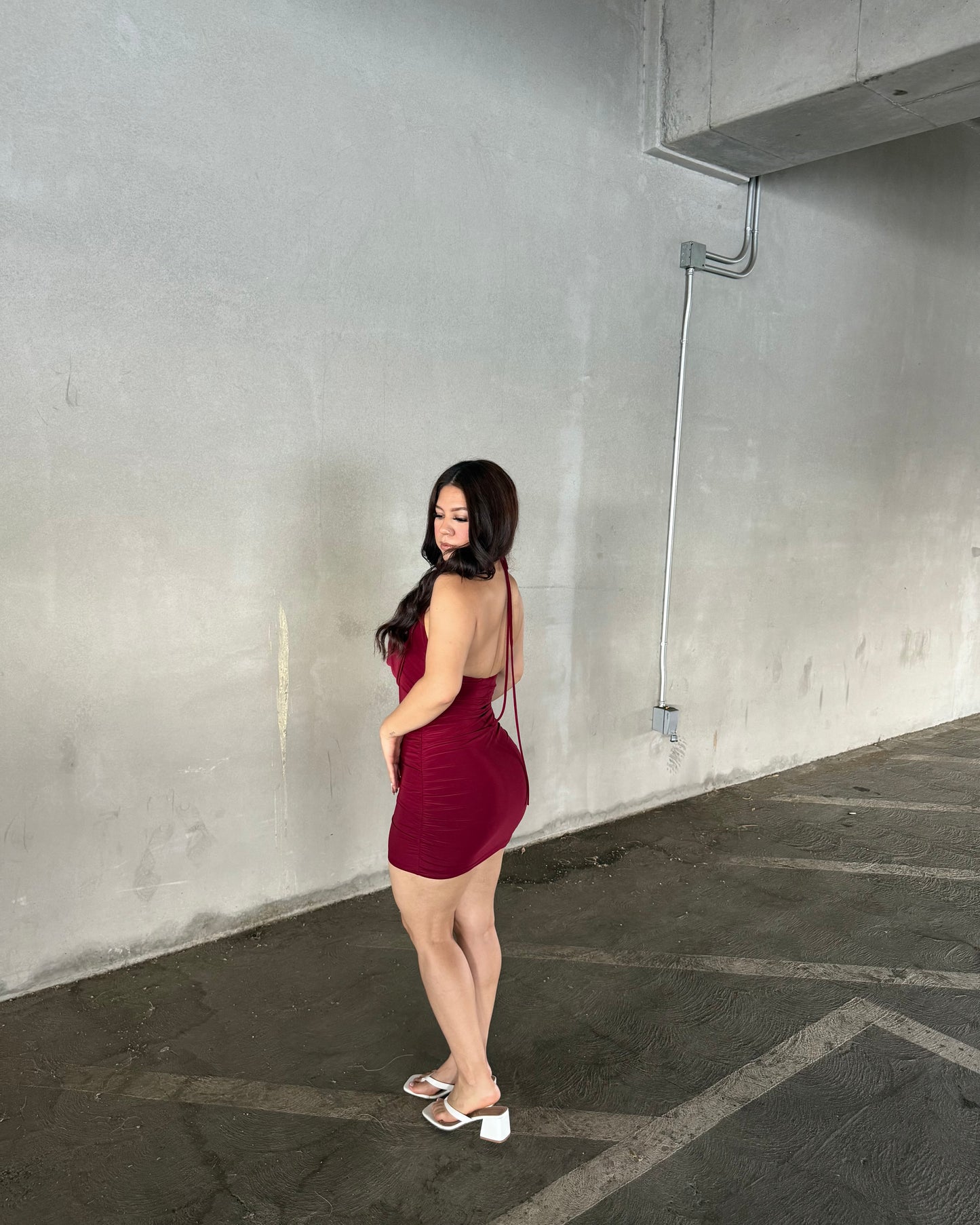 Cynthia Dress - Burgundy
