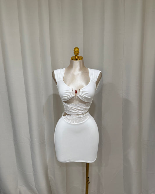 Lace Double Layered 2 piece - White