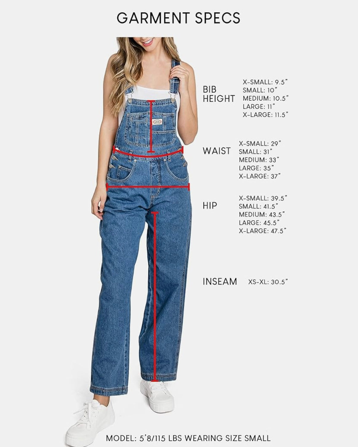 Cargo Overalls - Medium Wash