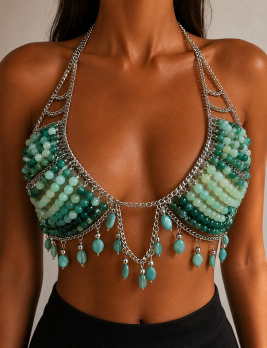 Jade Beaded Top