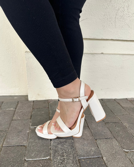 Hot Girl Heel - Wide Fit - Ivory