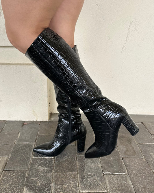 Croc Fancy Boots - Black