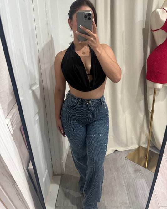 Brilla Rhinestone Jeans -  medium wash